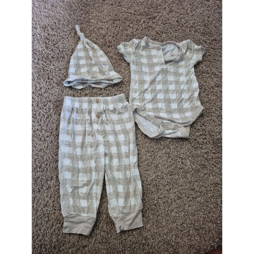 Milkberry bamboo 3 piece set size 3-6 months